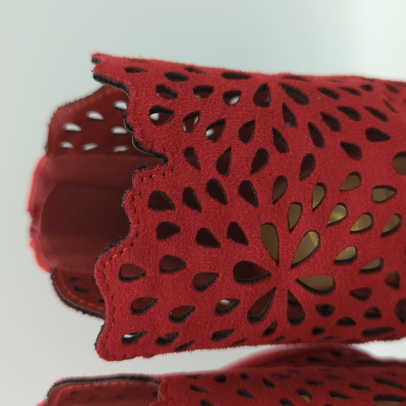 Aldo sz 8.5 Open Toe Caged High Heel Zip Back Boots - Picture 3 of 6